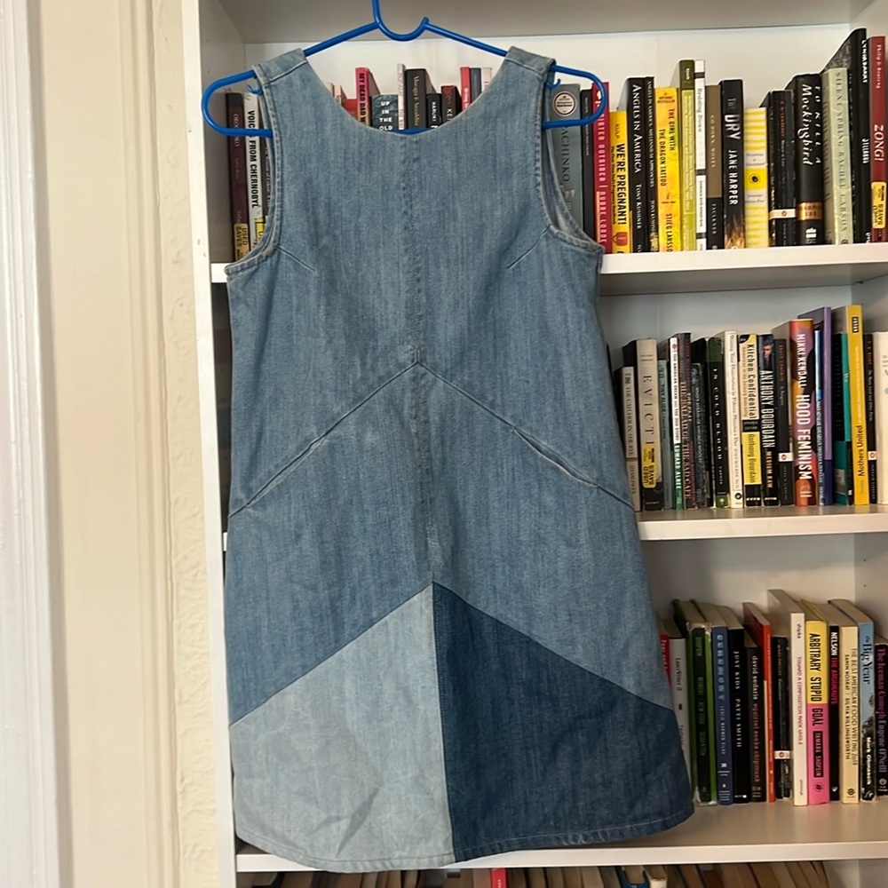 Denim Color Block Mini Dress